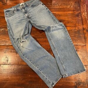 Men's LEVI'S Denizen 285 Relaxed Fit Straight Leg Distressed Jeans 33x30